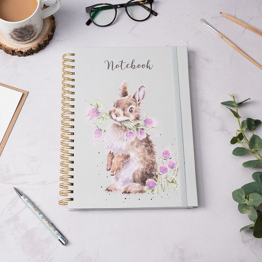'HEAD CLOVER HEELS' RABBIT A4 NOTEBOOK