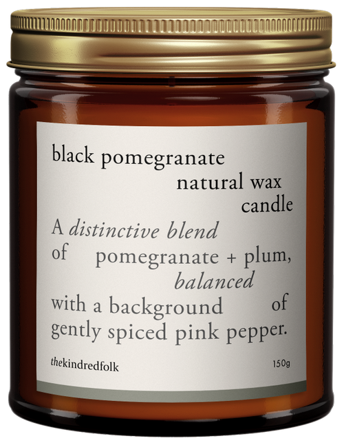 black pomegranate candle