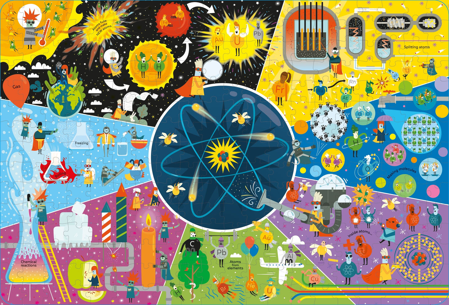 Usborne Book and Jigsaw Atoms and Molecules