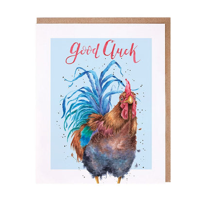 'GOOD CLUCK' COCKEREL GOOD LUCK CARD