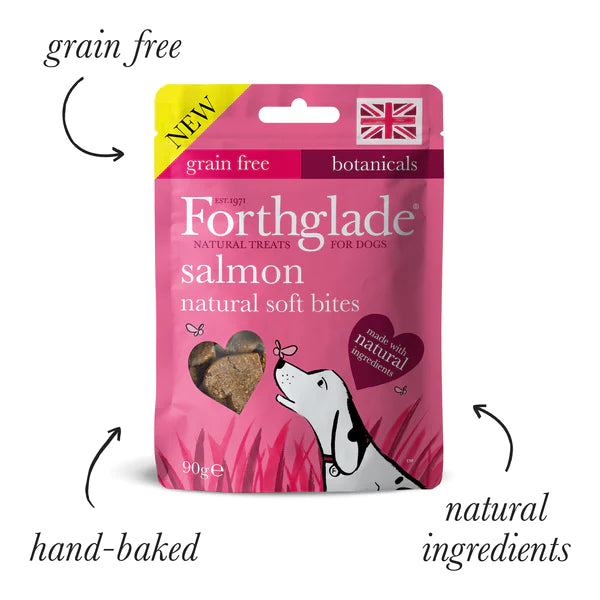 natural soft bite treats with salmon