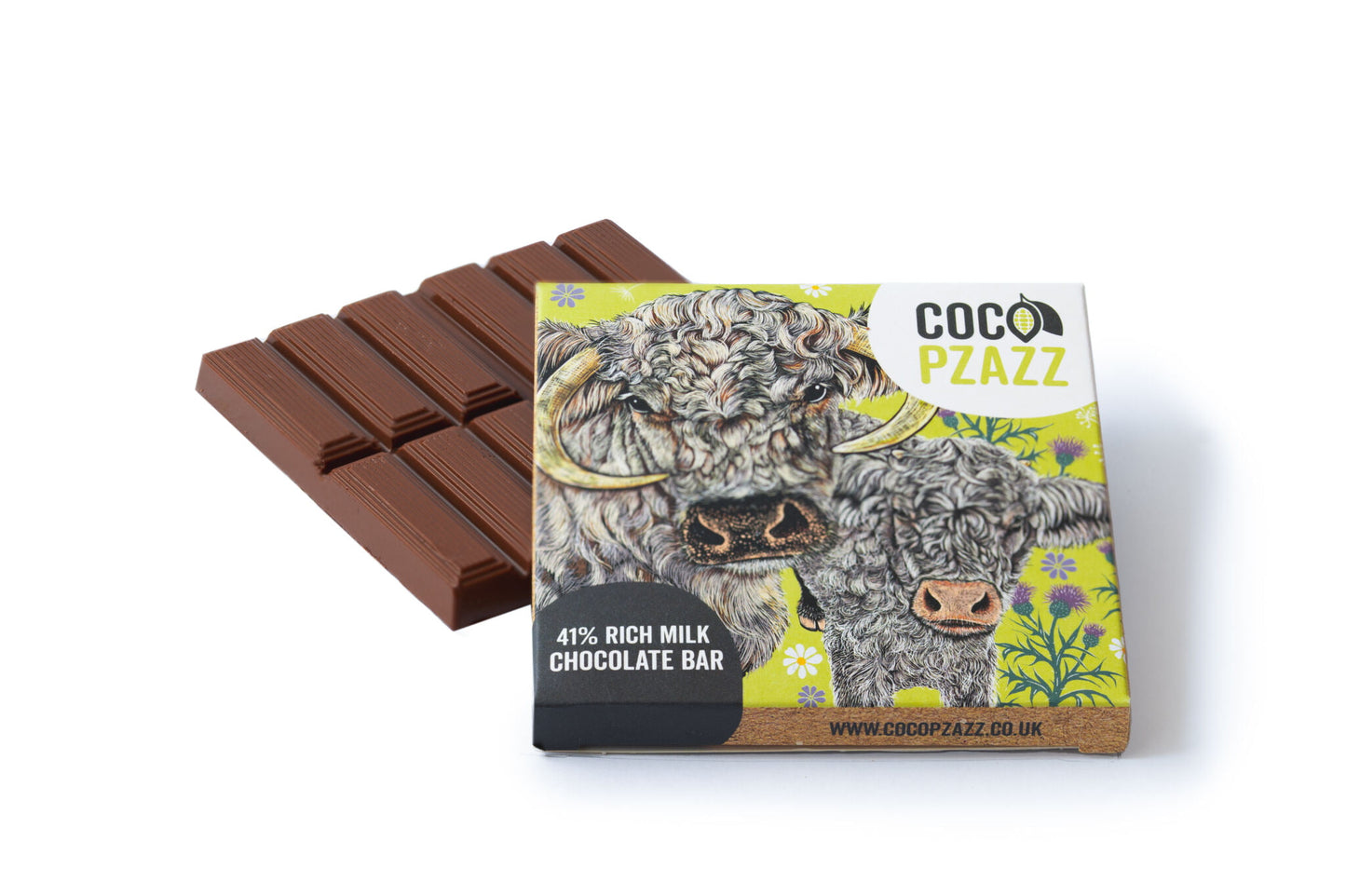 Coco Pzazz 41% Rich Milk Chocolate Bar
