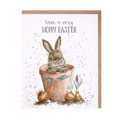 'HOPPY EASTER' RABBIT EASTER CARD