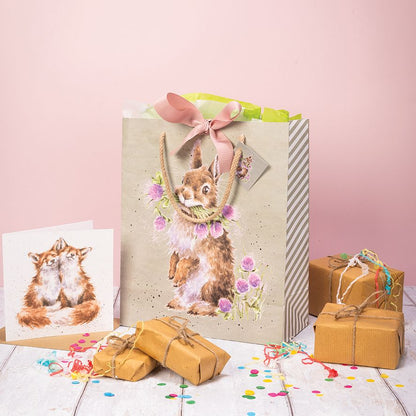 'HEAD CLOVER HEELS' RABBIT LARGE GIFT BAG