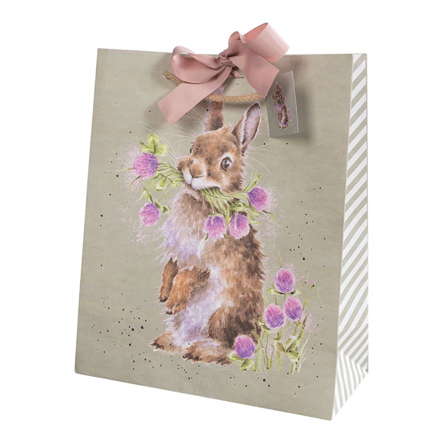 'HEAD CLOVER HEELS' RABBIT LARGE GIFT BAG