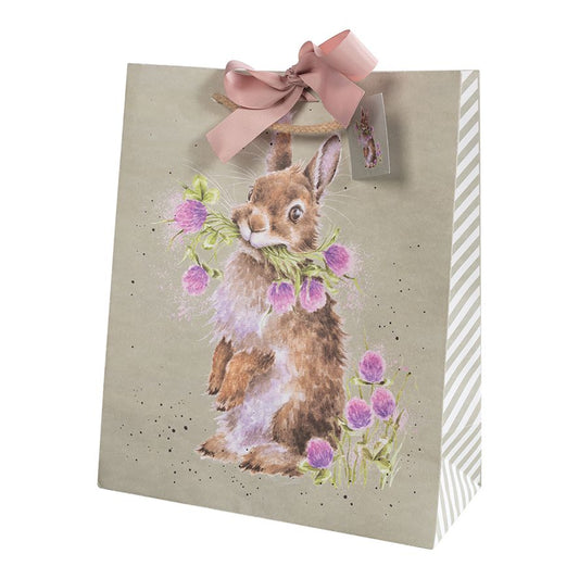 'HEAD CLOVER HEELS' RABBIT LARGE GIFT BAG
